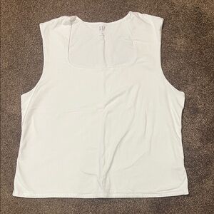 GAP White Scoop Neck Tank Top